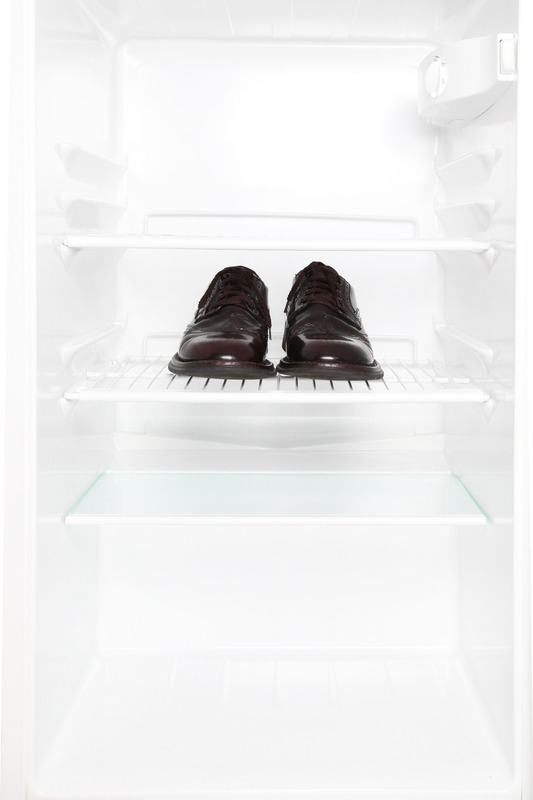 Shoe in the freezer