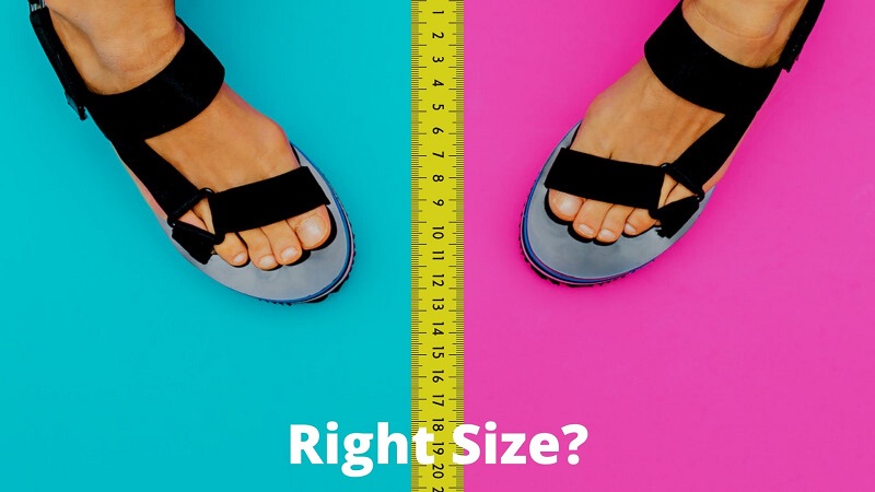 right size for sandals