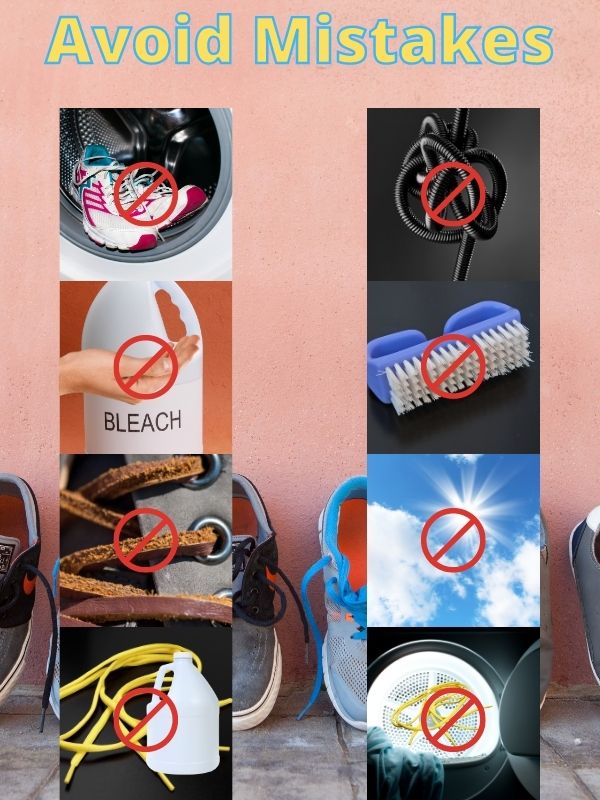 Avoid Mistakes when cleaning shoelaces