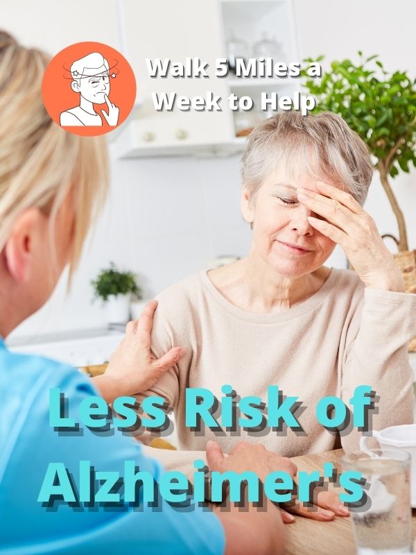 Less Risk of Alzheimer's by walking