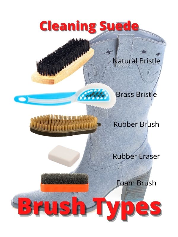 SUMAJU 4-Sided Suede Brush,Nubuck Brush,Multifunctional Cleaning Shoe Brush,Brass and Nylon Bristle Brush 