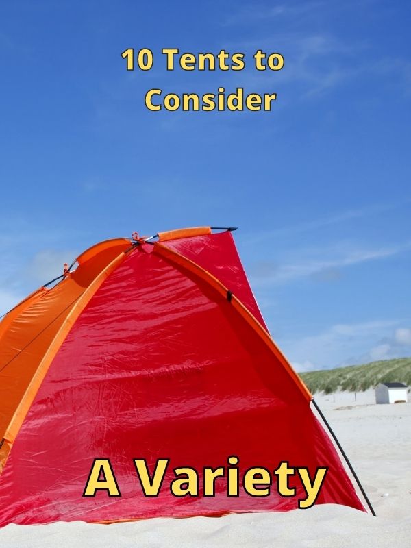 A Variety Beach Tents
