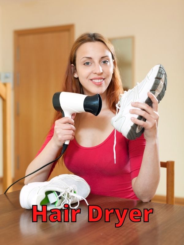 Hair Dryer on shoes