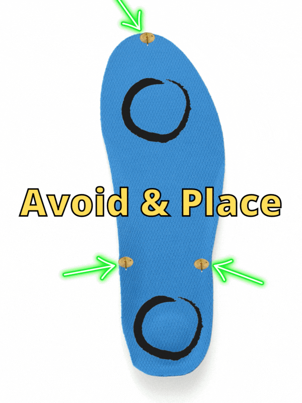 avoid and place thumb tack