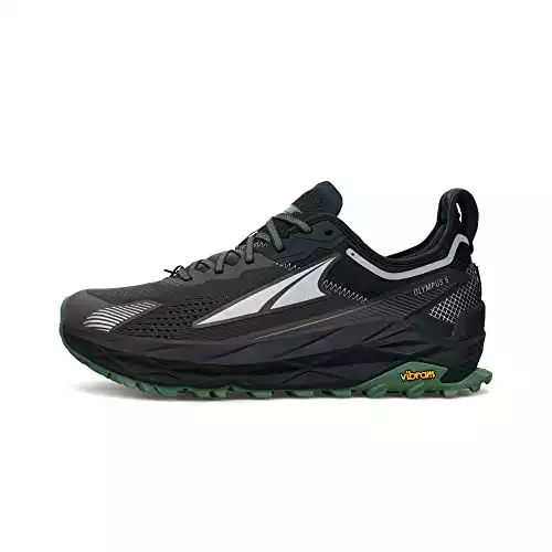 ALTRA Men’s AL0A7R6P Olympus 5 Trail Running Shoe, Black/Gray – 12 M US