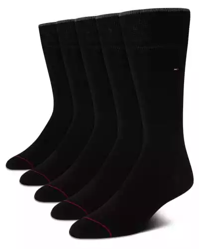 Tommy Hilfiger Men’s Socks – Lightweight Comfort Crew Dress Socks
