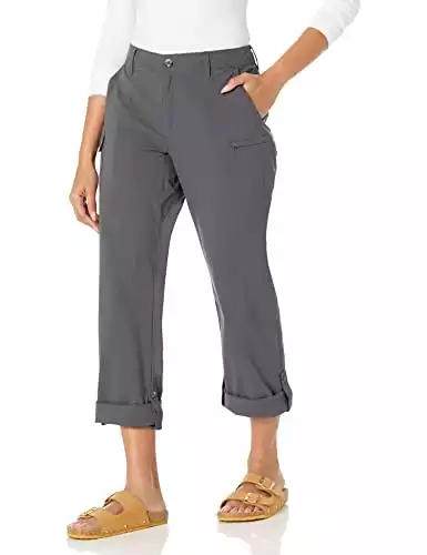 Solstice Apparel Women’s Stretch Roll Up Pant, Granite, 8
