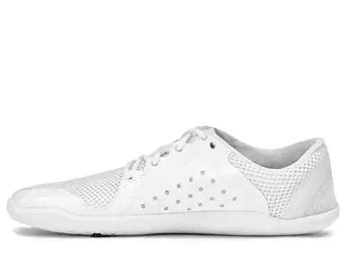 Vivobarefoot Primus Lite, Mens Vegan Light Movement Breathable Shoe with Barefoot Sole White