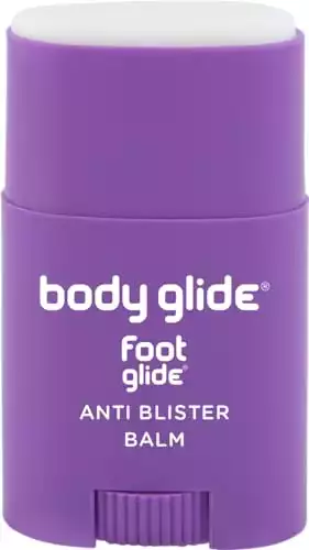 Body Glide Foot Glide Anti Blister Balm, 0.8oz: Hypoallergenic blister prevention for heels, shoes, cleats, boots, socks, and sandals. Use on toes, heel, ankle, arch, sole and ball of foot
