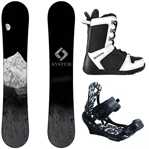 System MTN and APX Complete Men's Snowboard Package (153 cm, Boot Size 10)