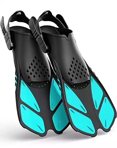 Greatever Snorkel Fins Adjustable Buckles Open Heel Swim Flippers