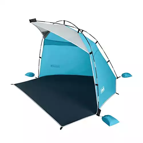 Coleman Beach Shade Canopy, Portable and Lightweight Sun Shelter with UPF 50+ UV Protection
