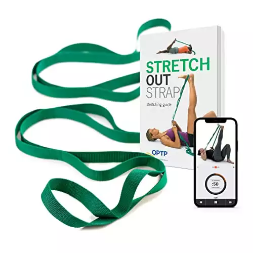 The Original Stretch Out Strap with Exercise Book - Made in the USA by OPTP - Top Choice of Physical Therapists, Athletic Trainers & Yoga