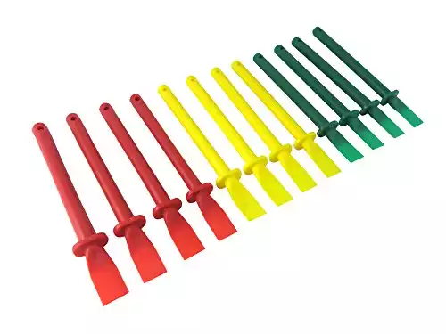 Bundle Taytools 500011 Set of 12 Easy Clean Glue Spreaders Polypropylene Plastic 6 Inches Long x 1/2 Inch Wide Tips