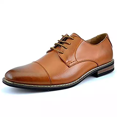 Bruno HOMME MODA ITALY PRINCE Men's Classic Modern Oxford Wingtip Lace Dress Shoes,PRINCE-6-BROWN,12 D(M) US