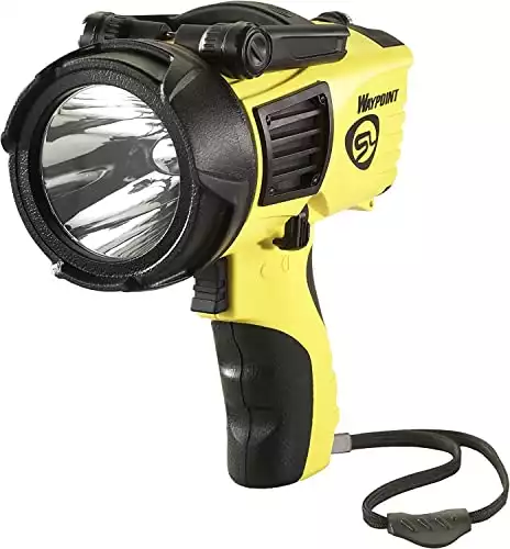 Streamlight 44900 Waypoint 550-Lumen LED Pistol-Grip Spotlight With 12-Volt DC Power Cord and Polymer Mount/Holder, Yellow, Box