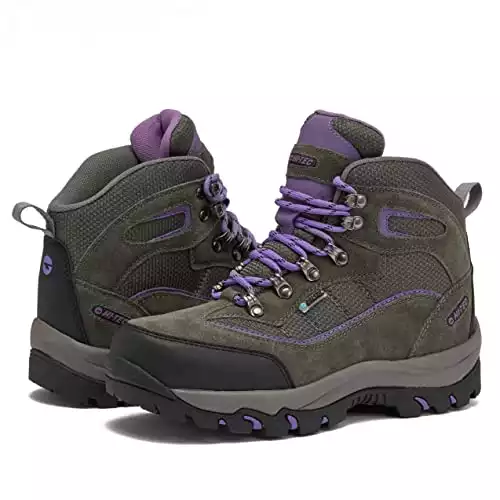 HI-TEC Skamania Mid WP Waterproof Women's Hiking Boots, New 2023 Model with High Performance Rubber Outsoles - Trail, Mountain and Backpacking Shoes