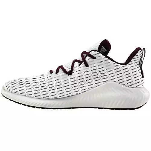 adidas Unisex Alphabounce+ u Low Shoes FTWWHT,SILVMT,Maroon Size 4