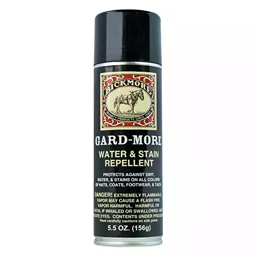 Bickmore Gard-More Water & Stain Repellent 5.5oz- Leather Protector and Suede Protector Waterproofing Spray Guard for Boots, Shoes, Clothing, Hats, Jackets & More