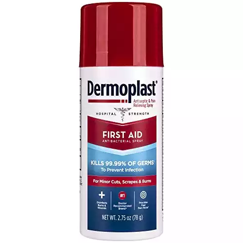 Dermoplast First Aid Spray, Analgesic & Antiseptic Spray for Minor Cuts, Scrapes and Burns, 2.75 Ounce (Packaging May Vary)