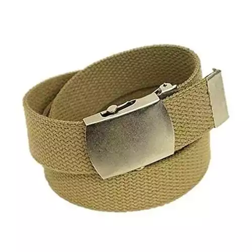 Thomas Bates Cargo Cotton Military Web Belt (Khaki)