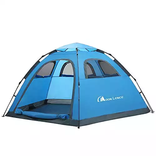 Moon Lence Instant Pop Up Tent Family Camping Tent 4-5 Person Portable Tent Automatic Tent Waterproof Windproof for Camping Hiking Mountaineering