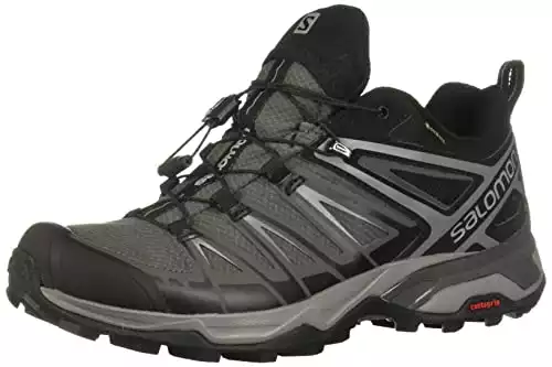 Salomon X Ultra 3 Gore-TEX Hiking Shoes for Men, Black/Magnet/Quiet Shade, 11