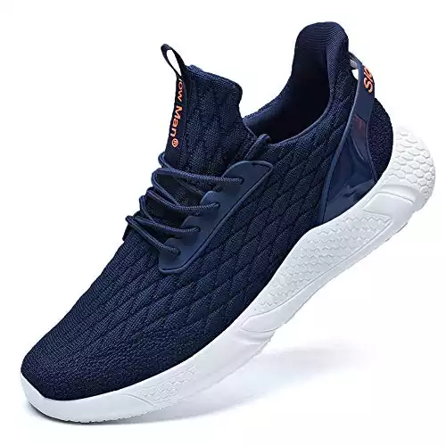 Slow Man Men's Supportive Running Shoes Cushioned Lightweight Athletic Sneakers