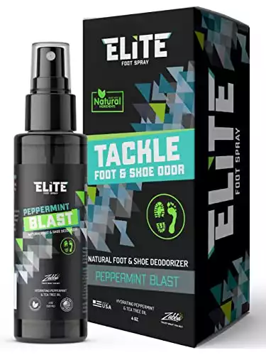 Elite Sportz Shoe Deodorizer - 4 oz Foot Spray and Shoe Odor Eliminator - No More Smelly Shoes or Stinky Feet with our Peppermint Shoe Freshener