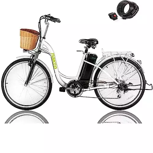 NAKTO Electric Bicycle Cargo Electric Bike for Adult 26"