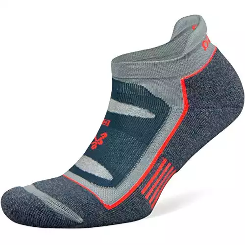 Balega Blister Resist Performance No Show Athletic Running Socks for Men and Women (1 Pair), Legion Blue/Grey, Large