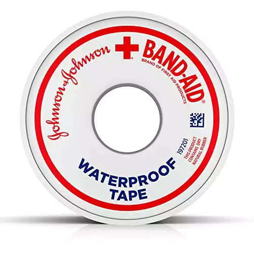 Band-Aid Brand of First Aid Products 100% Waterproof Self-Adhesive Medical Tape Roll to Secure Bandages, Durable First Aid Wound Care Bandaging Tape, 1 Inch by 10 Yards (Pack of 2)