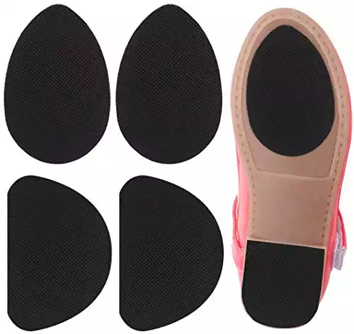 Skyfoot's Anti-Slip Shoes Pads Skid-Proof Shoes Grip Self-Adhesive Noise Reduction Non-Slip Sole Protector (Black)
