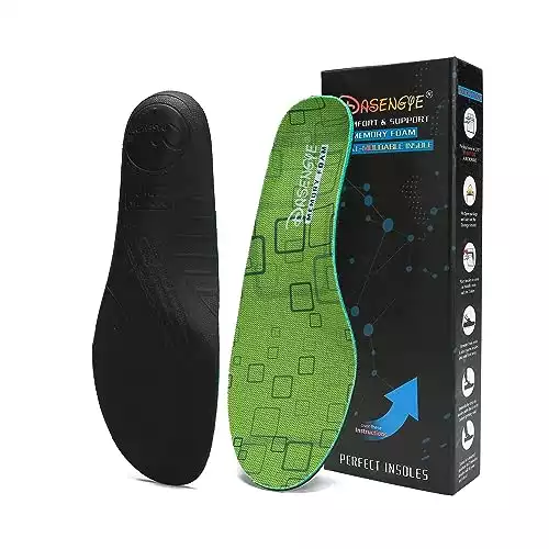Wear or Heat Moldable Plantar Fasciitis Insoles NOT Much Cushion for Feet Pain Relief Orthopedic Arch Support Insoles Mens or Womens Foot Standing All Day