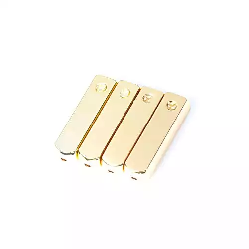 LitLaces - Metal Aglets Shoe Lace Tips - Set of Four Tips and Screws 25mm Interchangeable (Gold)