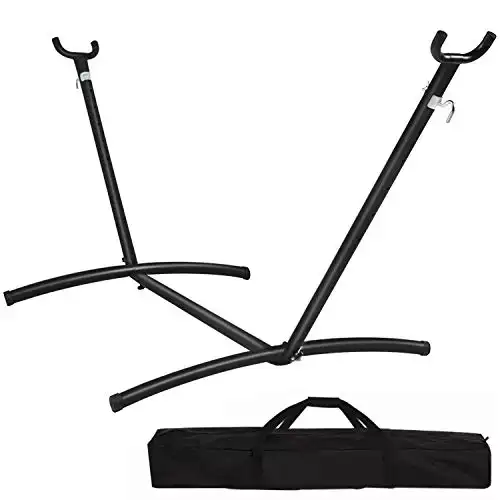 Zupapa 550LBS Weight Capacity Steel Hammock Stand, Adjustable Hooks Fits Hammocks 8 to 10.5 Feet Long, 2 Person, Space Saving Portable with Carrying Bag