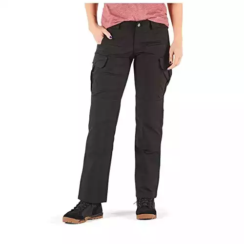 5.11 Tactical Women's Stryke Covert Cargo Pants, Stretchable, Gusseted Construction, Style 64386, Black, 8